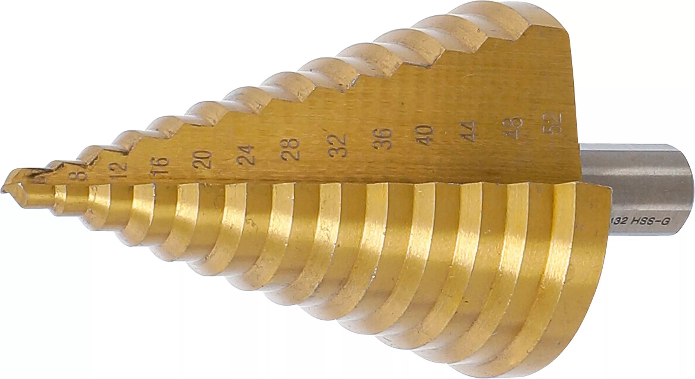 Stegborr HSS med spiralspår TiN Ø 6-52mm