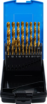 Spiralborrsats HSS TiN 1-10 mm 19-delar