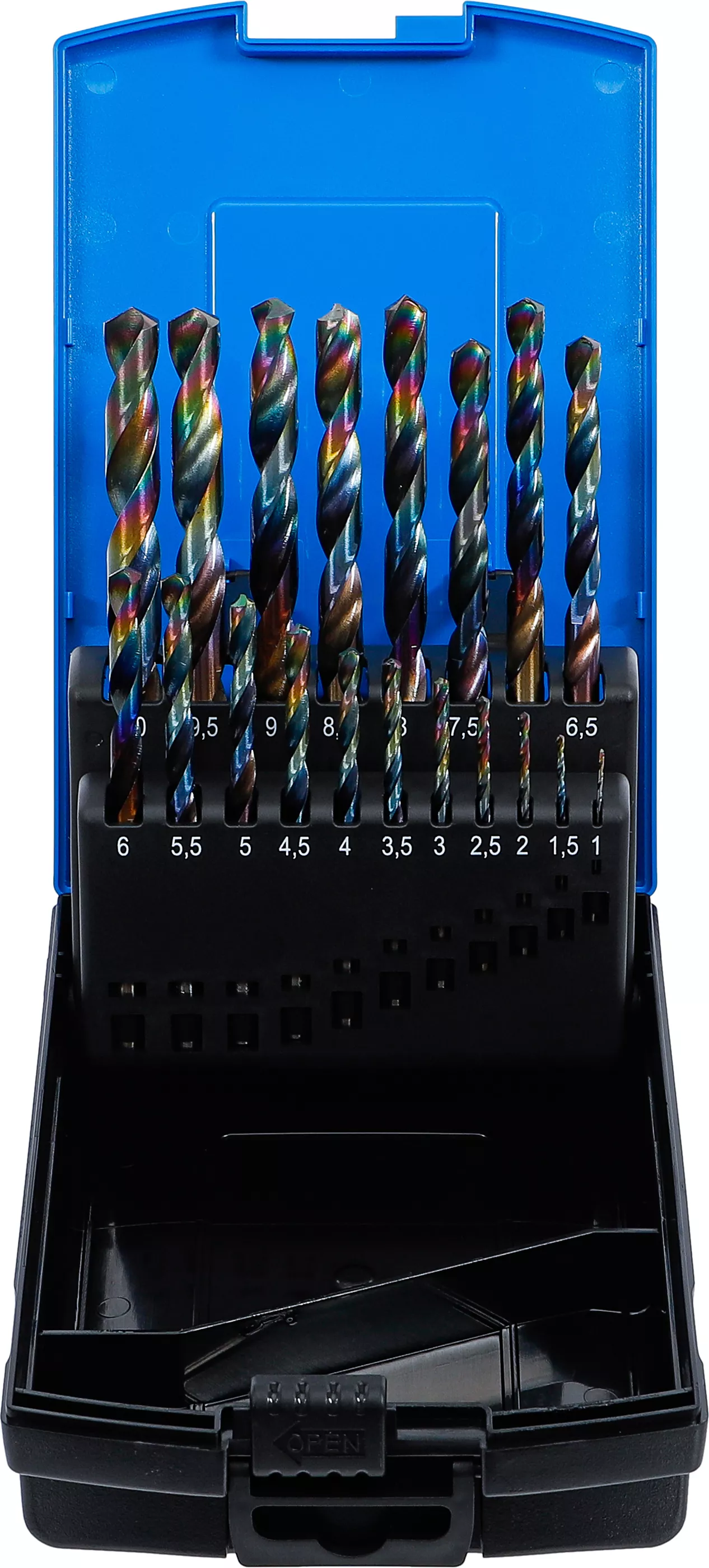 Spiralborrsats HSS 1-10mm 19-delar