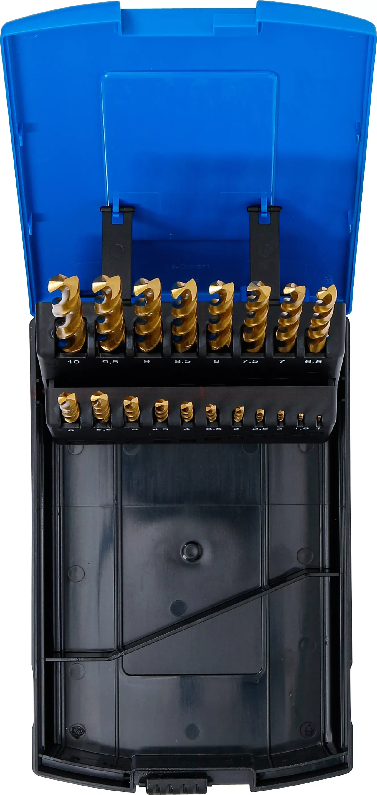 Spiralborr-sats | HSS-G | titan-nitrerat | 1 - 10 mm | 19 delar