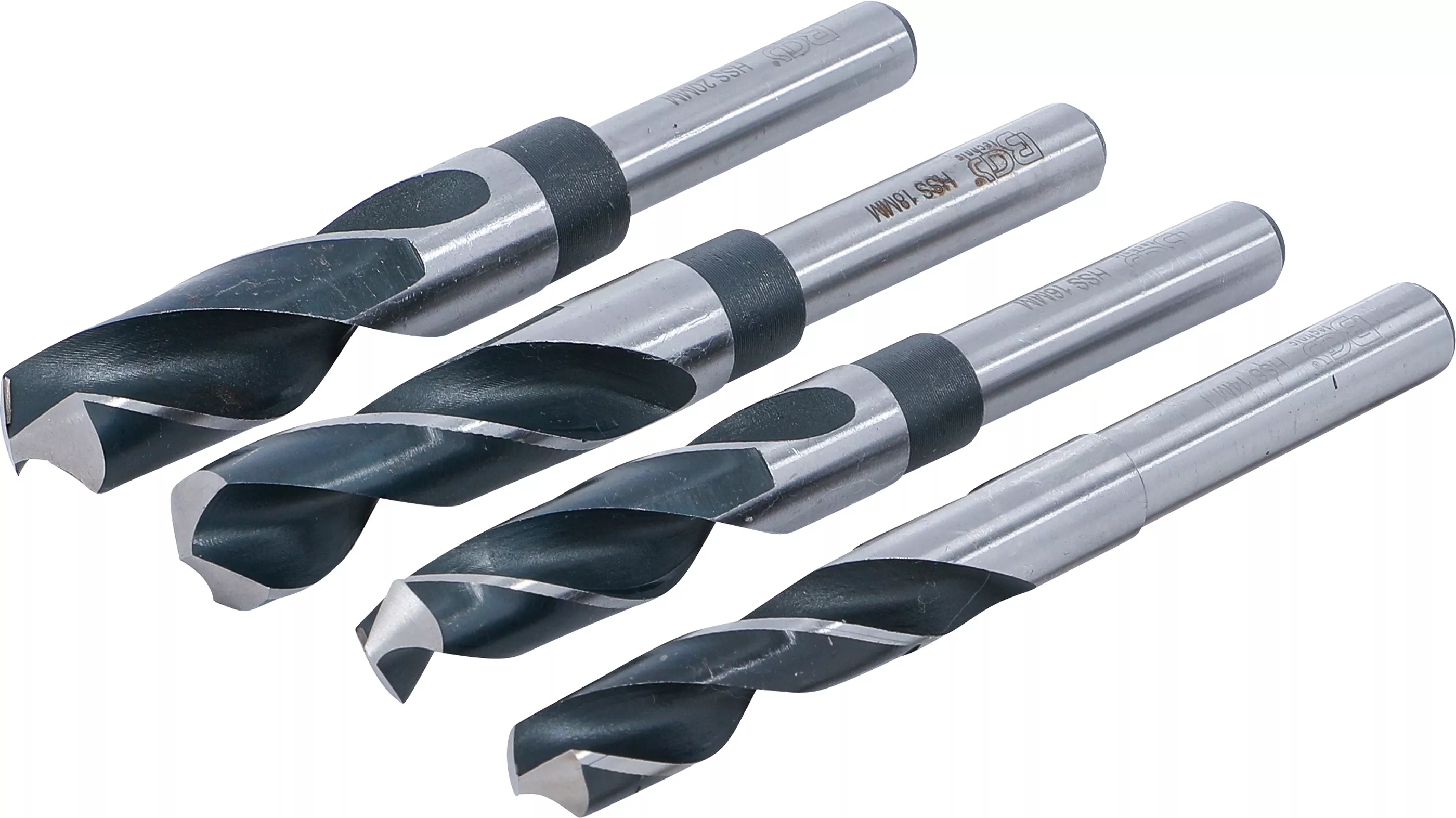HSS-Borr-Sats | 14 - 16 - 18 - 20 mm | 4 delar