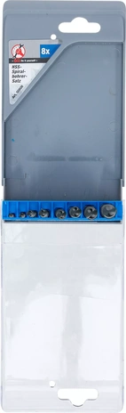 HSS-Spiralborr-sats | 3 - 10 mm | 8 delar