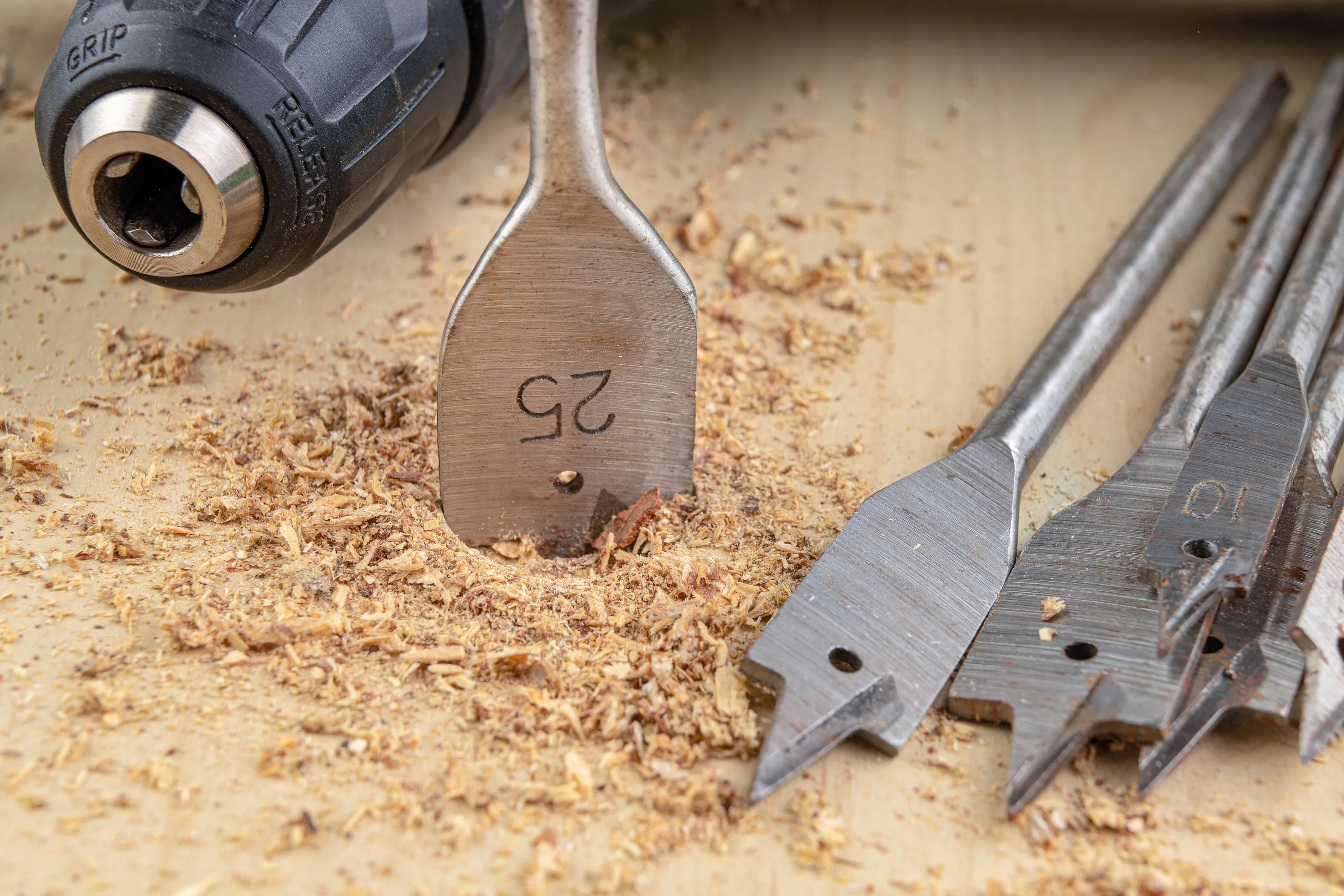 Flatfräsborr-sats | 10 - 25 mm | 6 delar