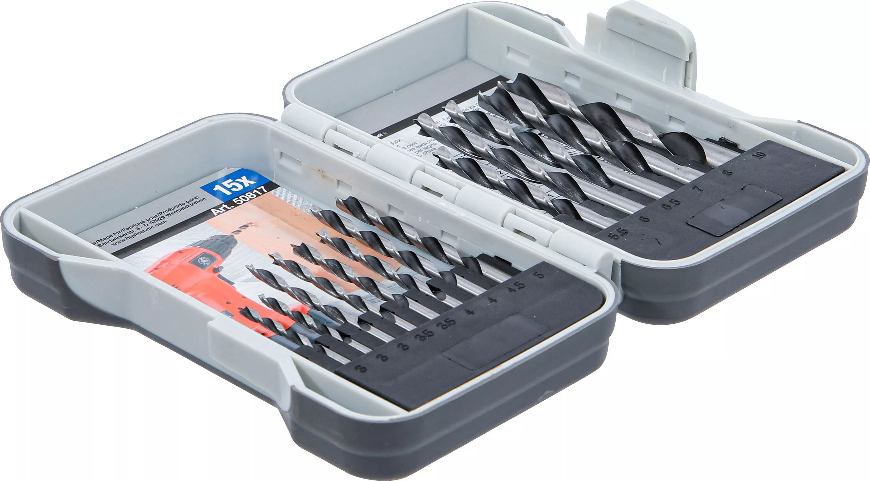 Träborr-sats | 3 - 10 mm | 15 delar