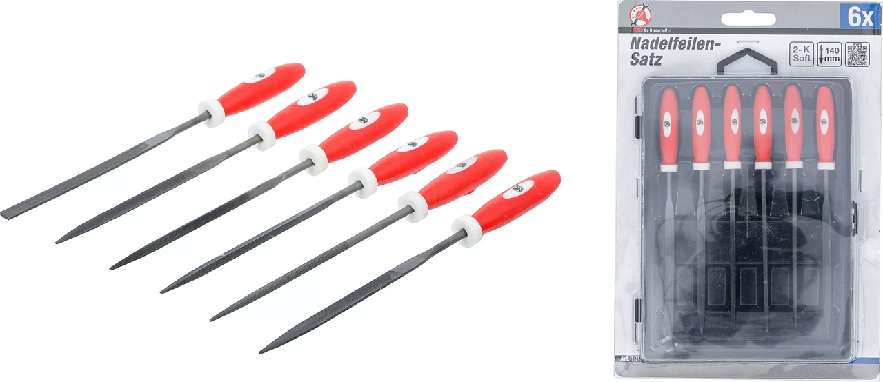 Nålfil-sats | 140 mm | 6 delar