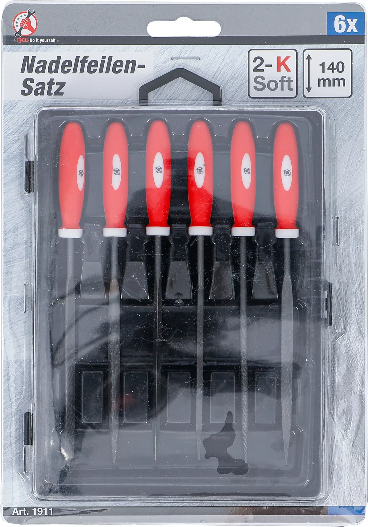 Nålfil-sats | 140 mm | 6 delar