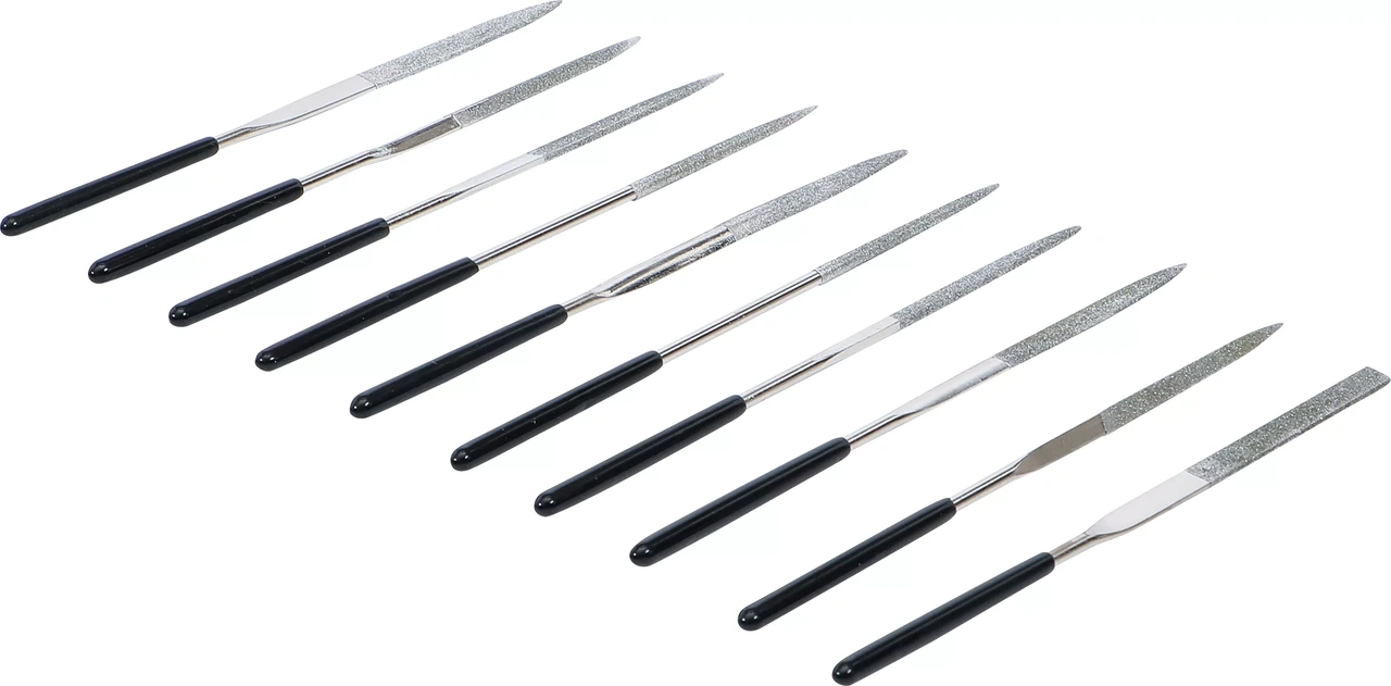 Diamantfil-sats | Rak | 140 x 3 mm | 10 delar