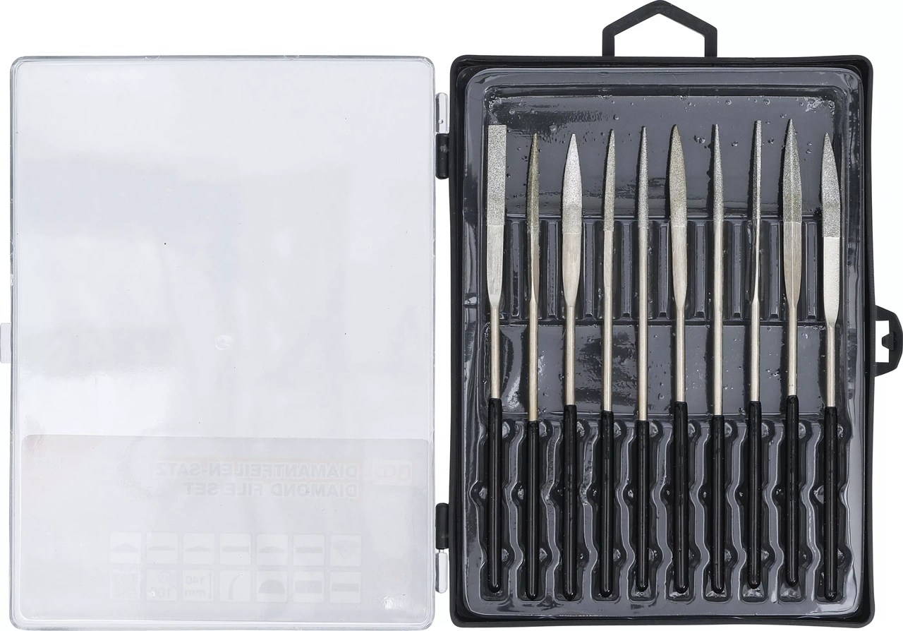 Diamant-hålfil-sats | Böjd | 140 x 3 mm | 10 delar