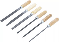 Nyckelfil-sats | Träfi | 100 mm | 6 delar