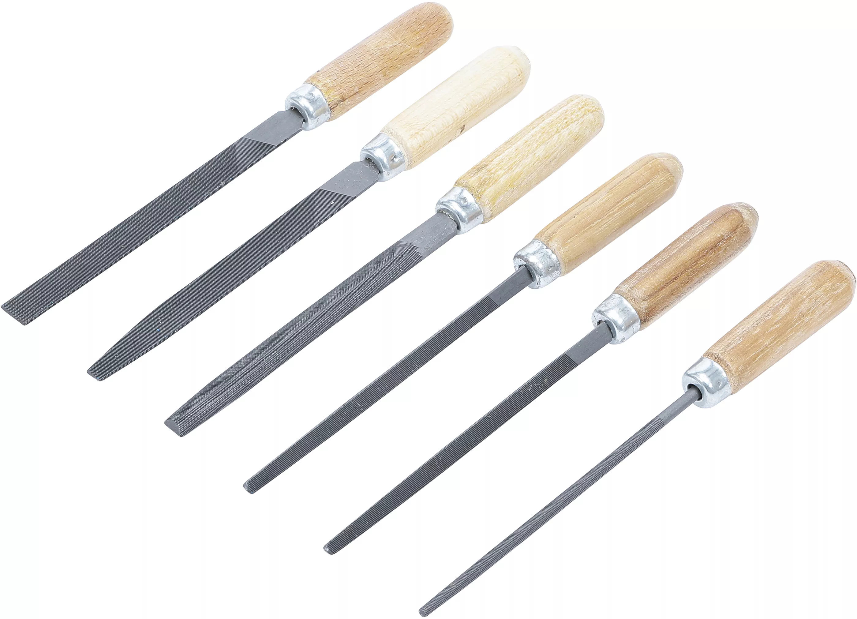 Nyckelfil-sats | Träfi | 100 mm | 6 delar