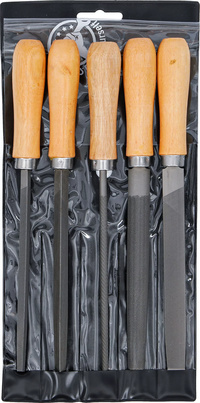 Fil-sats | Träfil | 150 mm | 5 delar