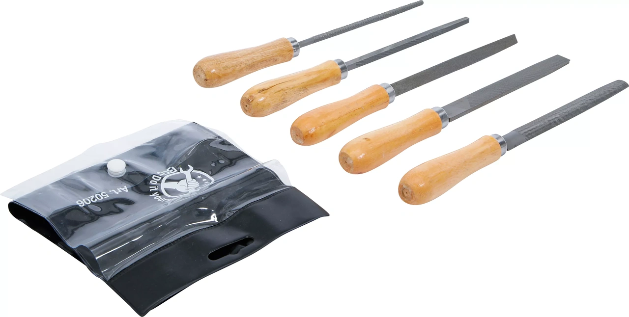 Fil-sats | Träfil | 150 mm | 5 delar