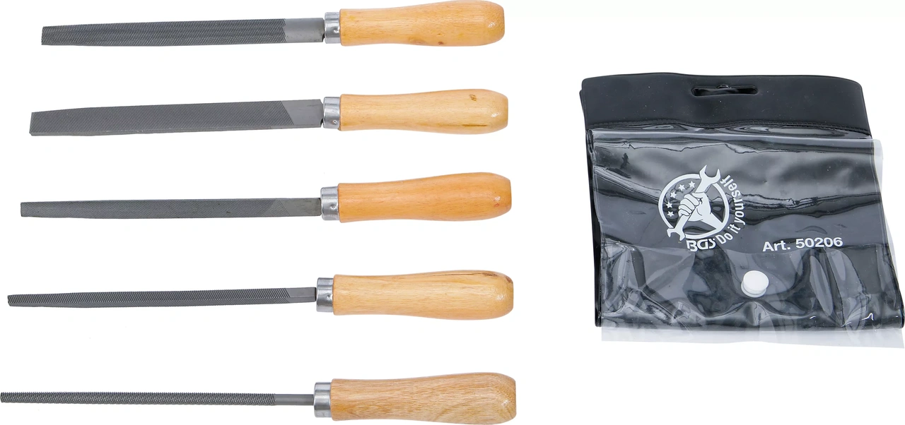 Fil-sats | Träfil | 150 mm | 5 delar