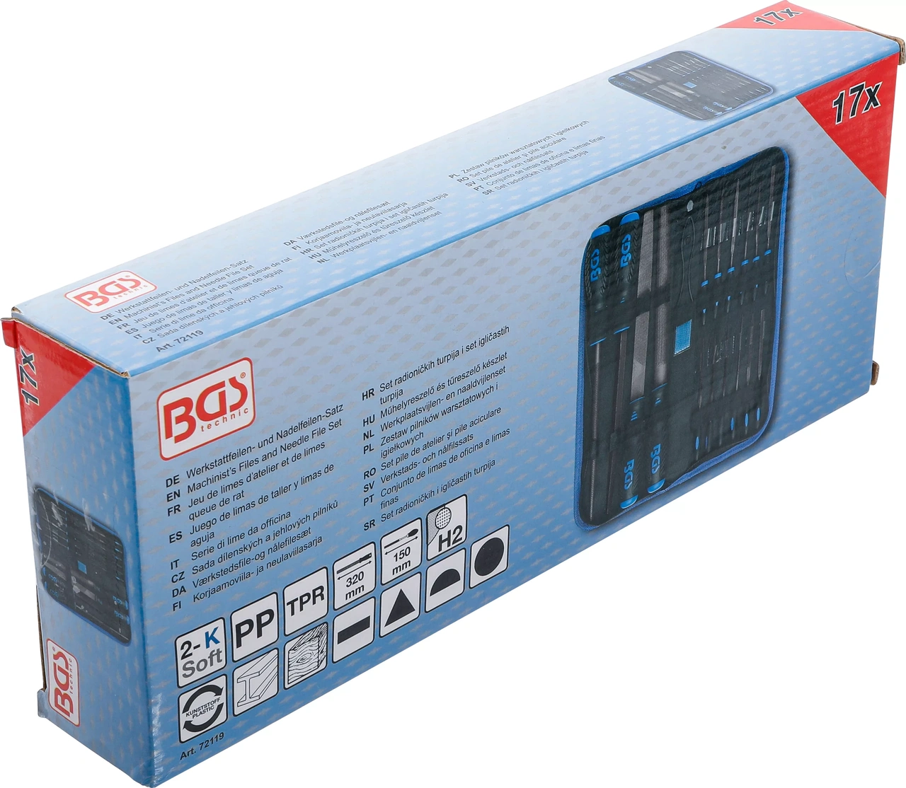 Verkstads- och nålfilssats | 17 delar