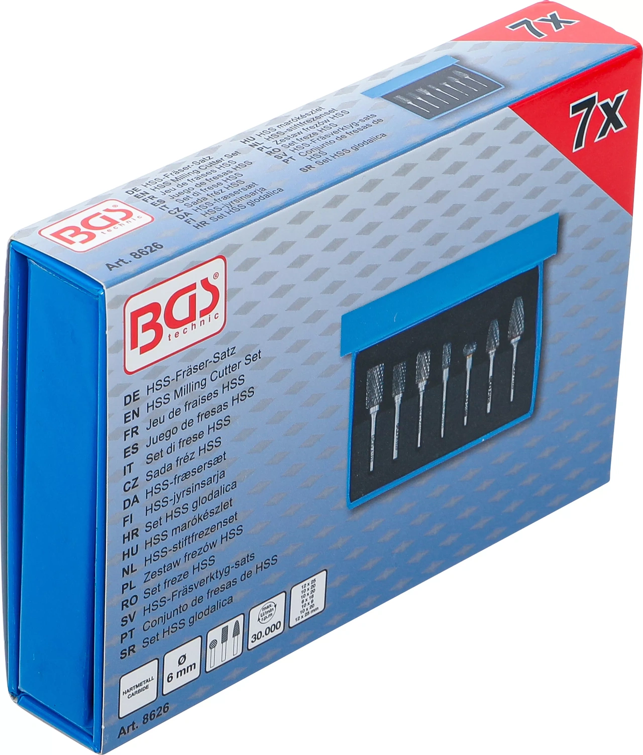 HSS-Fräsverktyg-sats | 7 delar