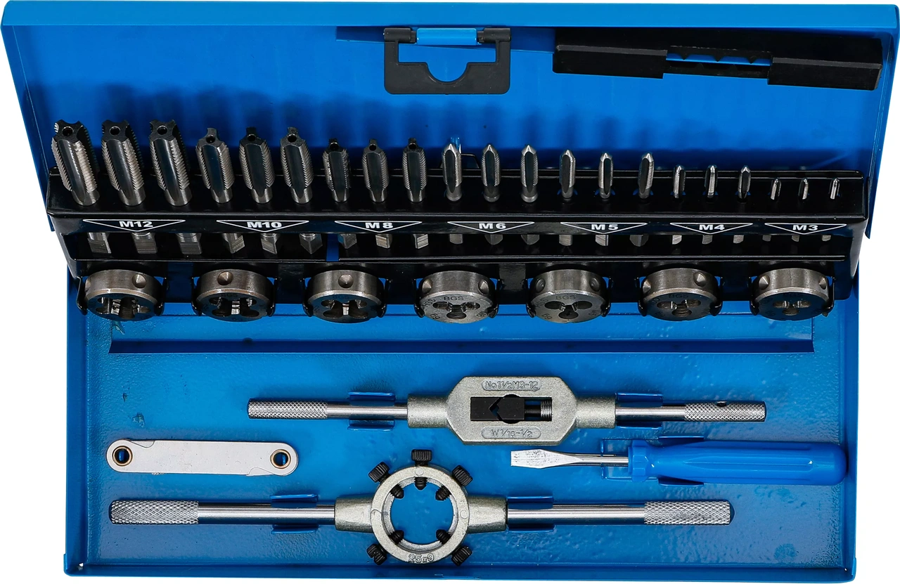 Gängverktyg-sats | M3 - M12 | 32 delar