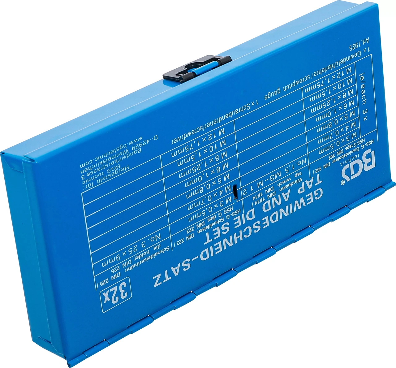 Gängverktyg-sats | M3 - M12 | 32 delar