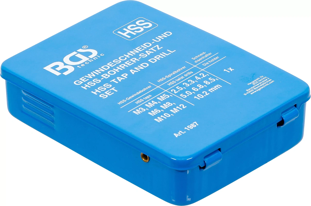 Gäng-/HSS-Tapp-sats | M3 - M12 / 2,5 - 10,2 mm
