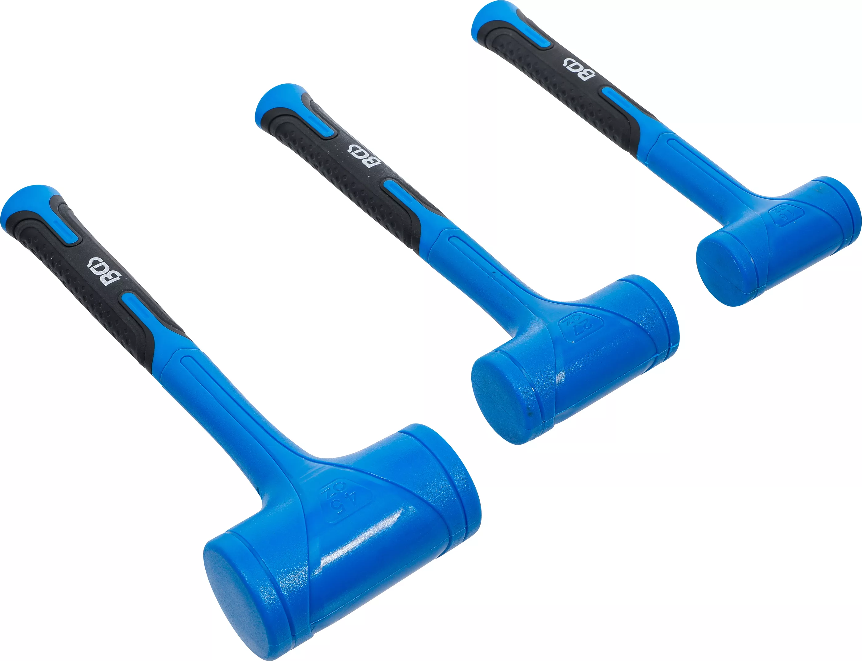 Skonhammare-sats | Rekylfri | Ø 47 / 55 / 65 mm | 450 / 765 / 1275 g | 3 delar