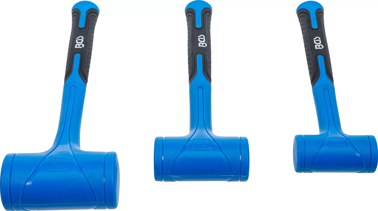 Skonhammare-sats | Rekylfri | Ø 47 / 55 / 65 mm | 450 / 765 / 1275 g | 3 delar