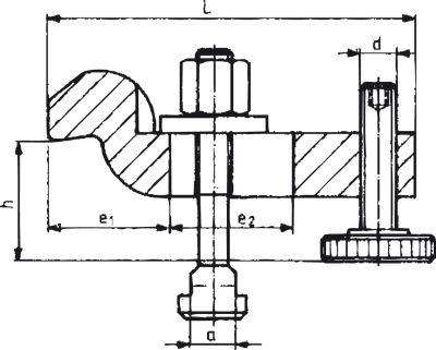 Spännjärn böjt med ställbar stödskruv 12/28-65mm Nr. 6316V