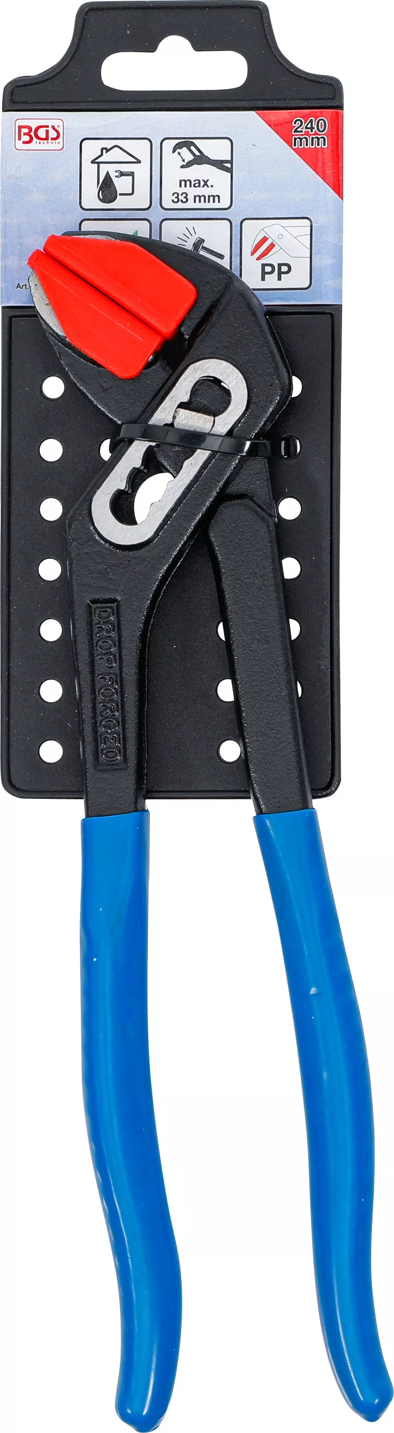 Vattenpumptång | med adapteringsbara skyddsbackar | 240 mm