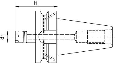 Spännhylschuck Mini DIN 69871AD/B SK/ER