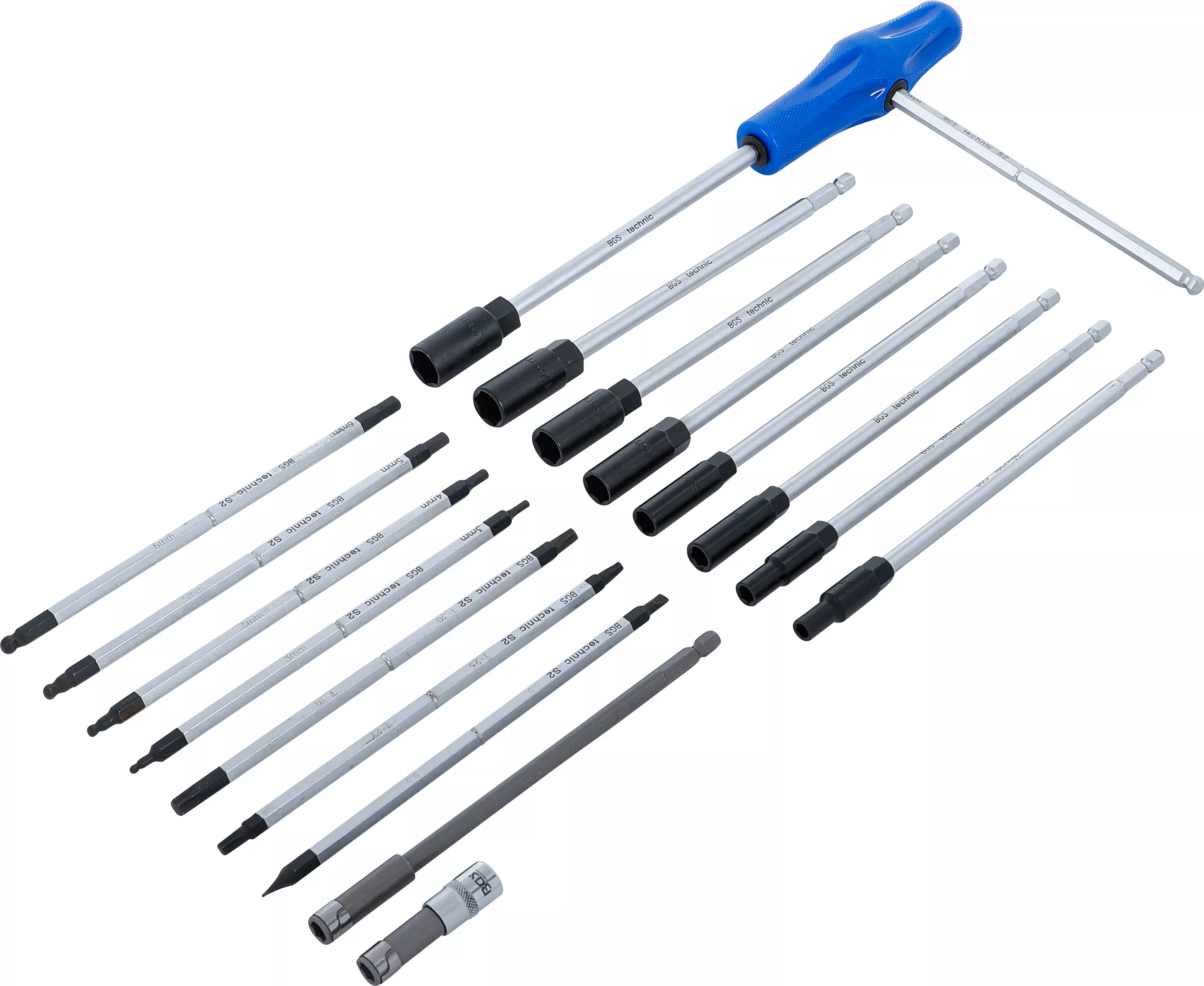 Skruvmejsel- och hylsnyckelsats med T-handtag | 19 delar