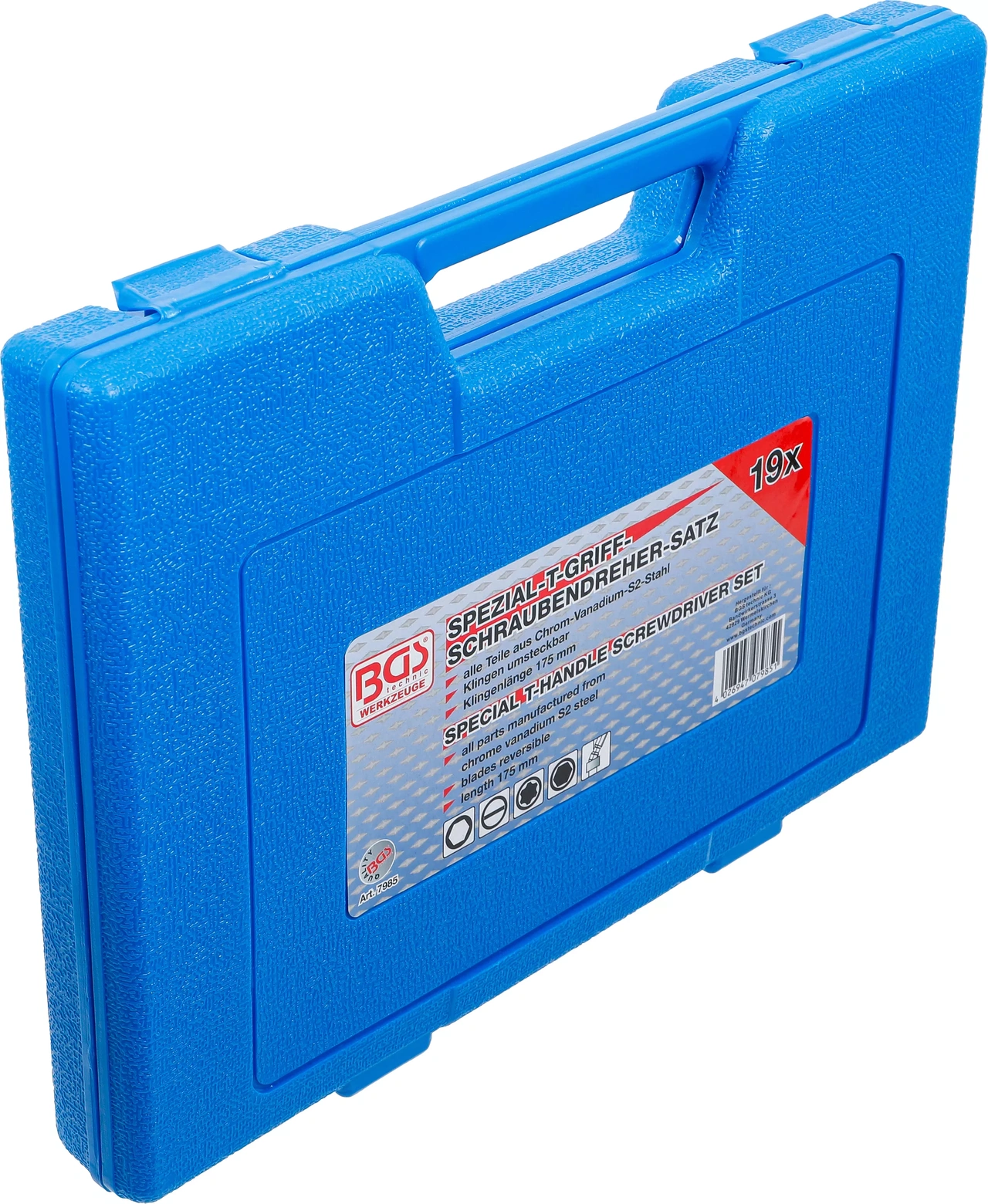 Skruvmejsel- och hylsnyckelsats med T-handtag | 19 delar