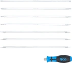 Skruvmejsel-sats med växelklingor | T-Profil (för Torx) / T-Profil (för Torx Plus) med borrning | 8 delar