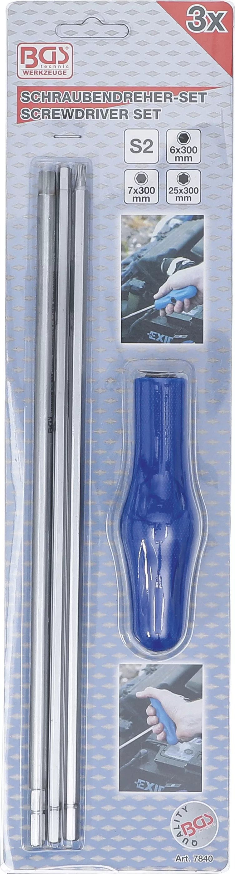 Special-Skruvmejsel-sats | T-Profil (för Torx) / Inre sexkant | 4 delar