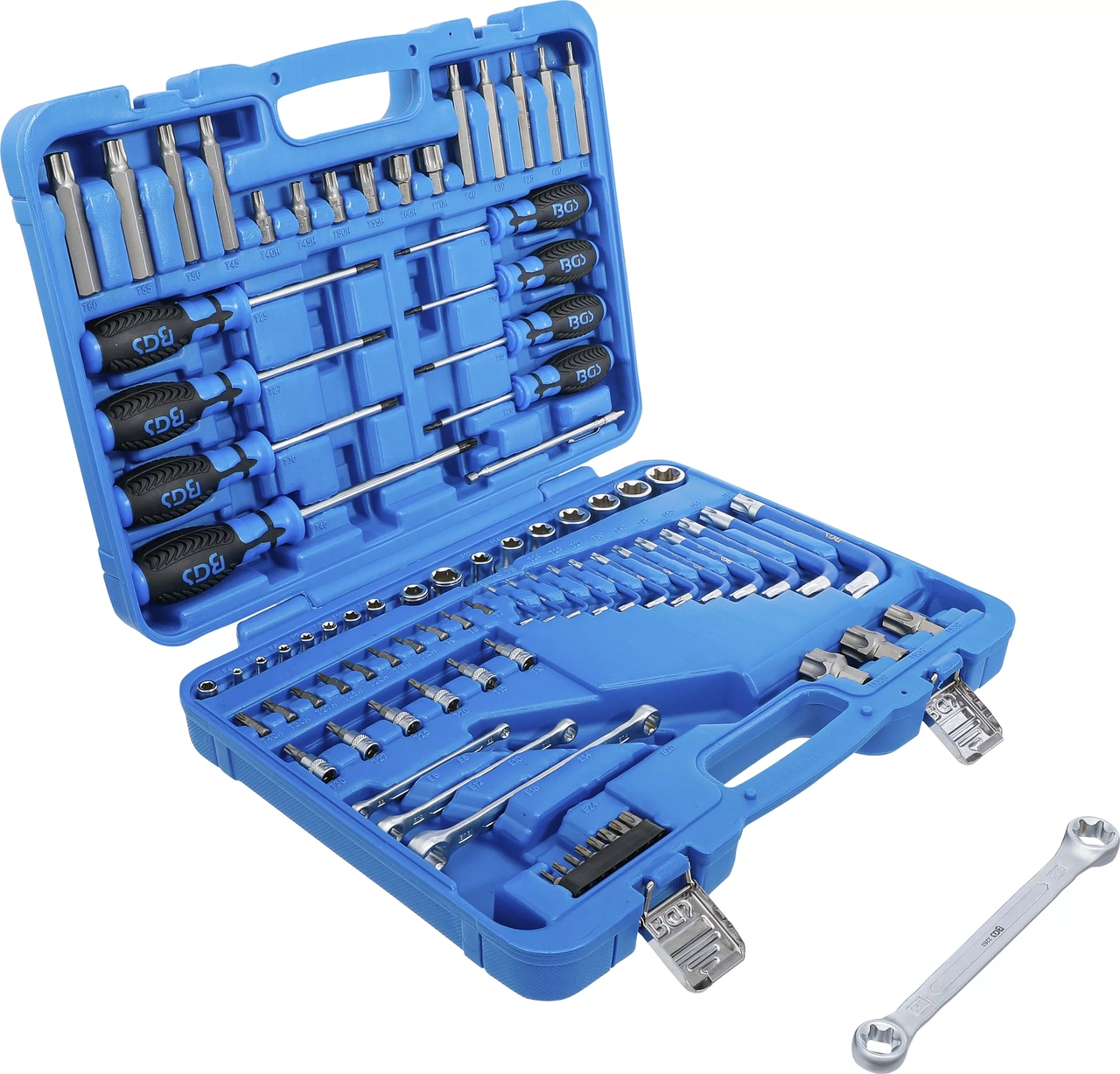 Verktygsortiment | 6,3 mm (1/4") + 12,5 mm (1/2") | E-Profil / T-Profil (för Torx) | 84 delar