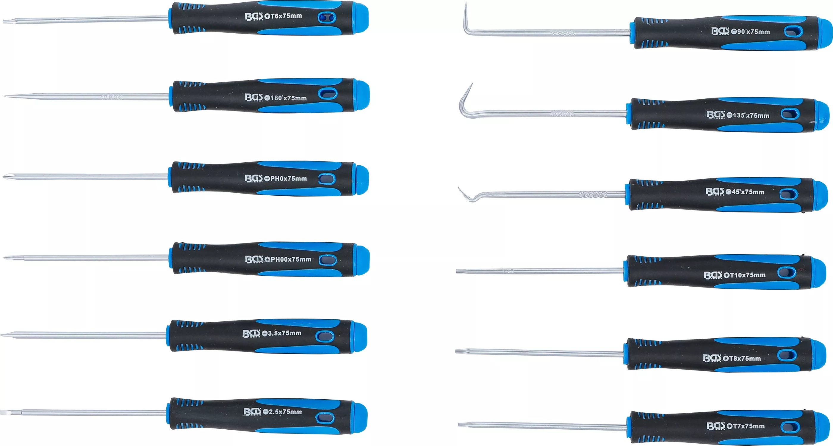 Finmekaniker-Skruvmejsel och Krok-sats | 12 delar