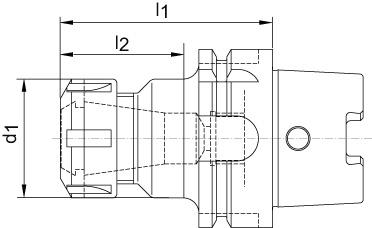 Spännhylschuck DIN 69893A HSK-A63 ER