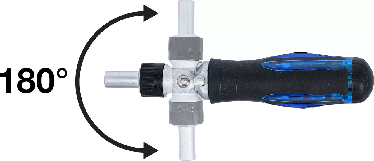 Led-skruvmejsel-Bit-sats | med spärr-vridhandtag, omställbar | 14 delar