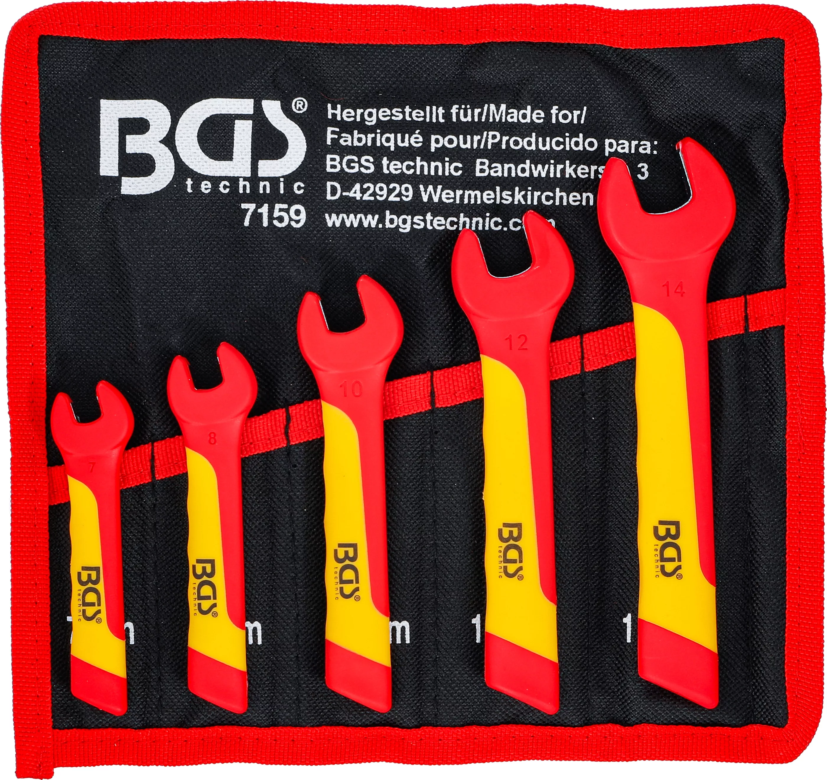 VDE-fastnyckelsats | 7 - 14 mm | 5 delar