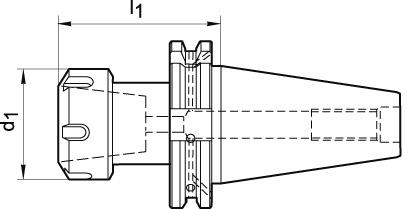 Spännhylschuck DIN 69871AD/B SK40 ER16 /100mm