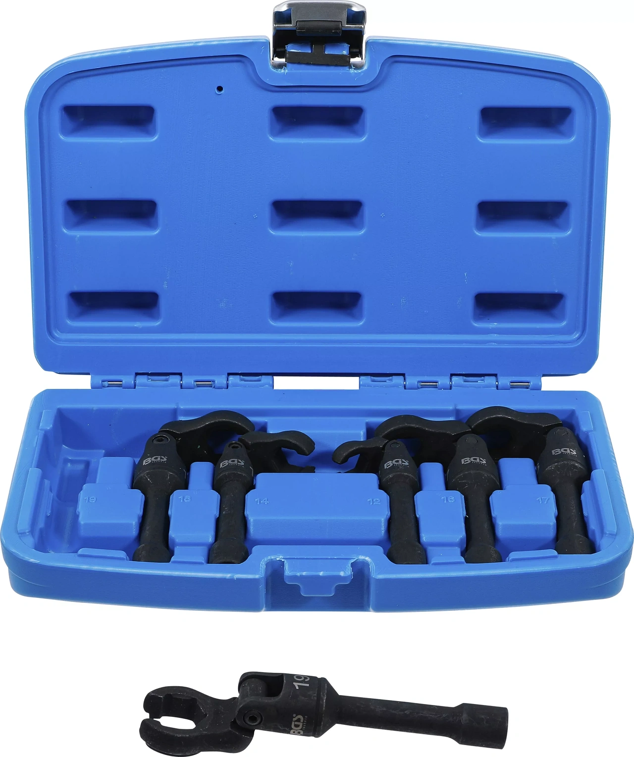 Kråkfotsnyckel-sats | 10 mm (3/8") | med led | 6 delar