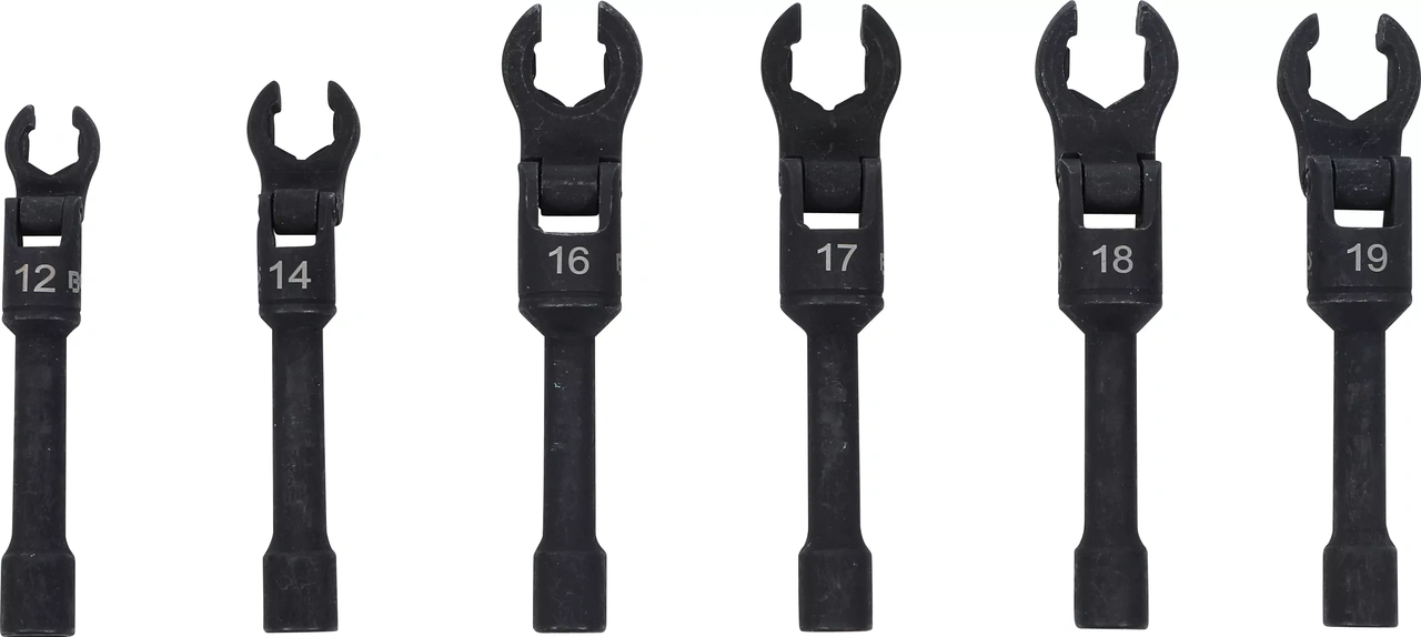Kråkfotsnyckel-sats | 10 mm (3/8") | med led | 6 delar