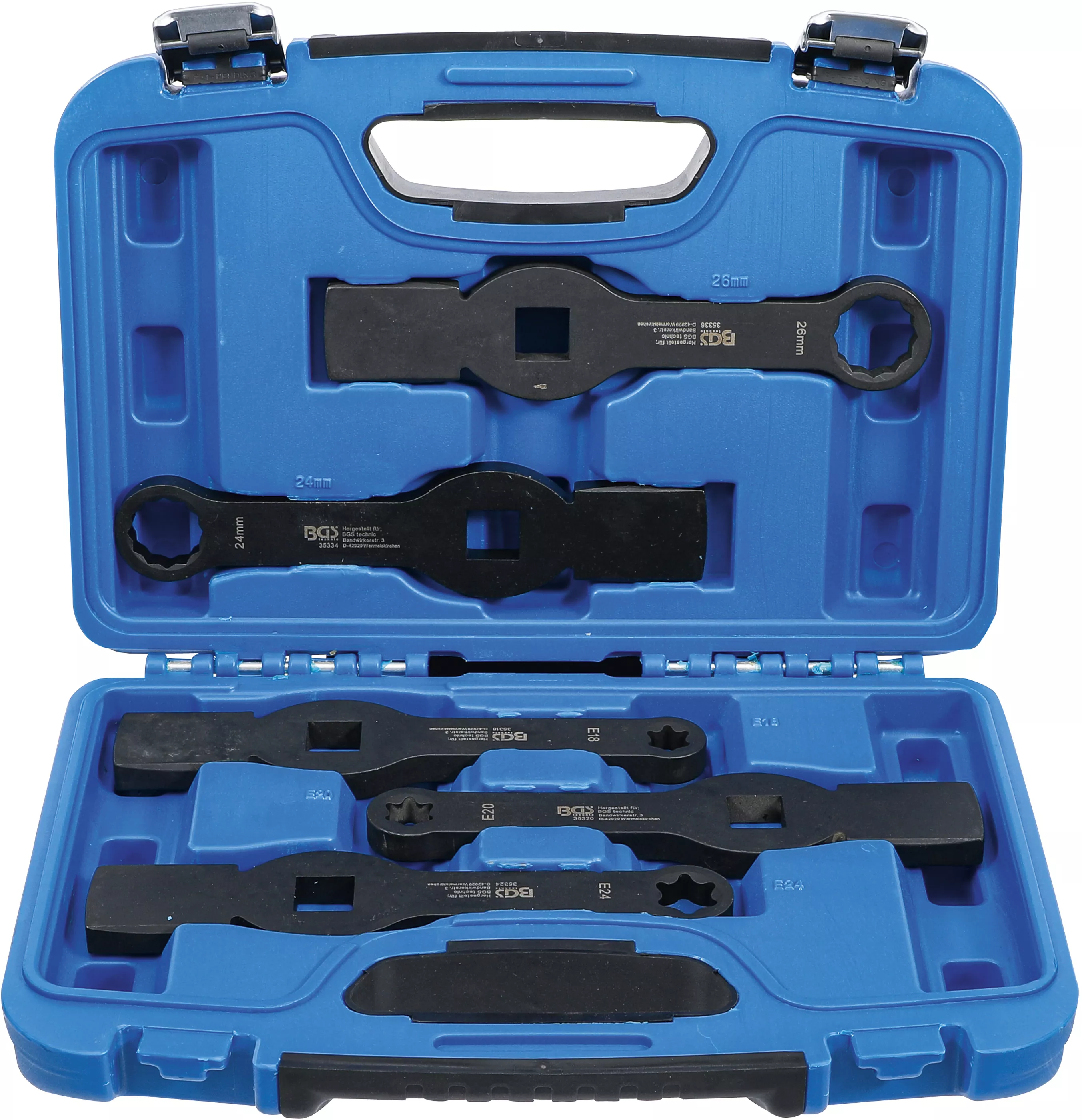 Slagringnyckel-sats | tolvkant | E-Profil (för Torx) | 5 delar