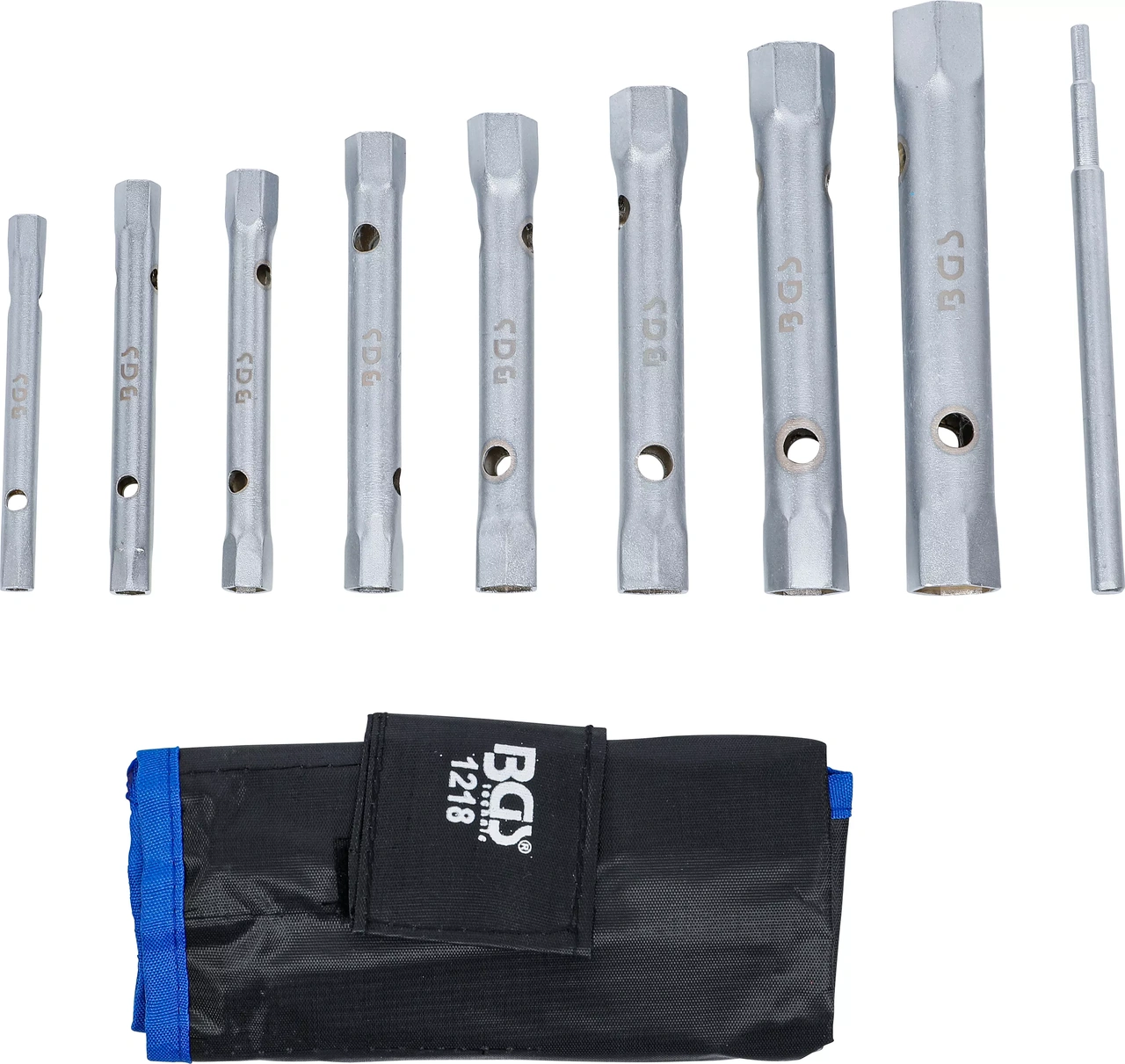 Rörhylsa-sats | 6 x 7 - 20 x 22 mm | 9 delar