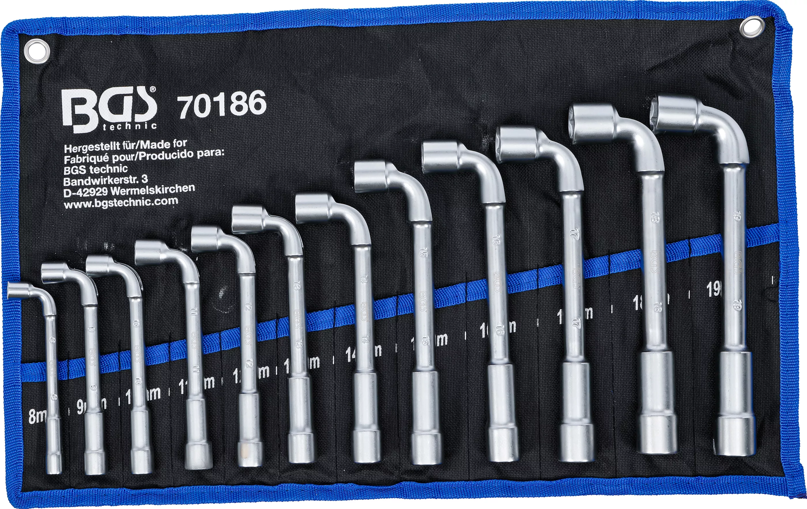 Vinklad-Hylsnyckel-sats | 8 - 19 mm | 12 delar