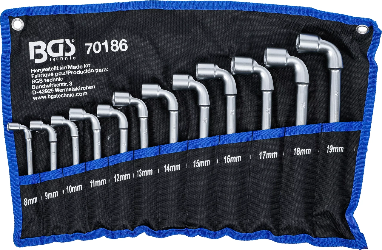 Vinklad-Hylsnyckel-sats | 8 - 19 mm | 12 delar