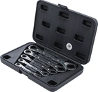 Spärr-ringnyckel-sats, rak, med omkastare | 6 x 8 - 19 x 22 mm | 5 delar