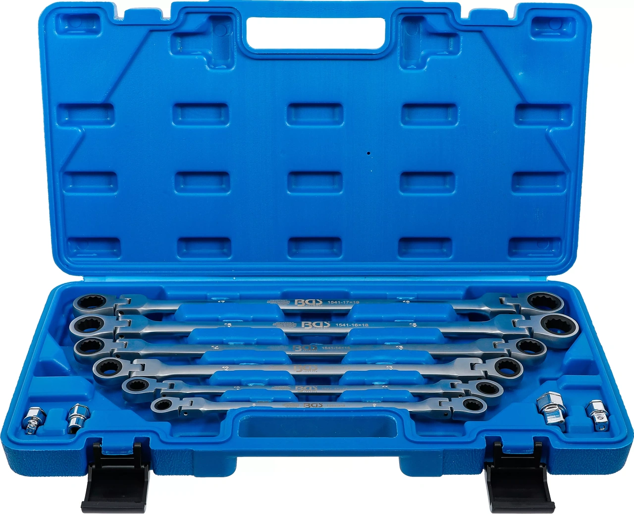 Dubbel-spärr-lednyckel-sats | 8 - 19 mm | 10 delar