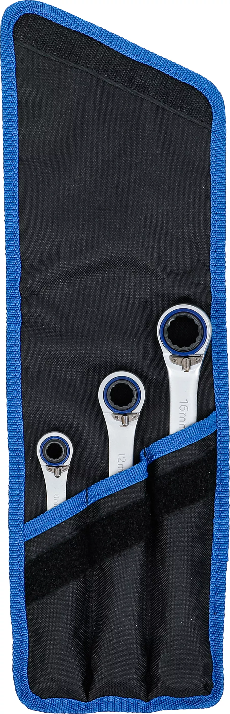 Spärr-ringnyckel-sats | med omkastare | "4-in-1" | 3 delar