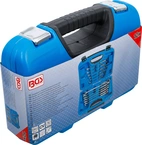 Dubbelledad U-nyckelsats med spärring | vinkelbar | 8 - 19 mm | 12 delar