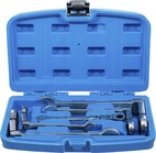 Dubbelledad U-nyckelsats med spärring | vinkelbar | 8 - 19 mm | 5 delar