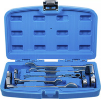 Dubbelledad U-nyckelsats med spärring | vinkelbar | 8 - 19 mm | 5 delar