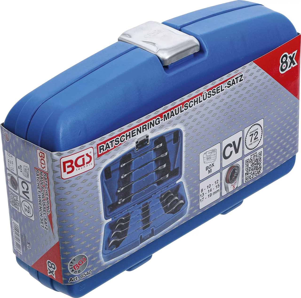 Spärring-U-nyckel-sats | 8 - 19 mm | 8 delar